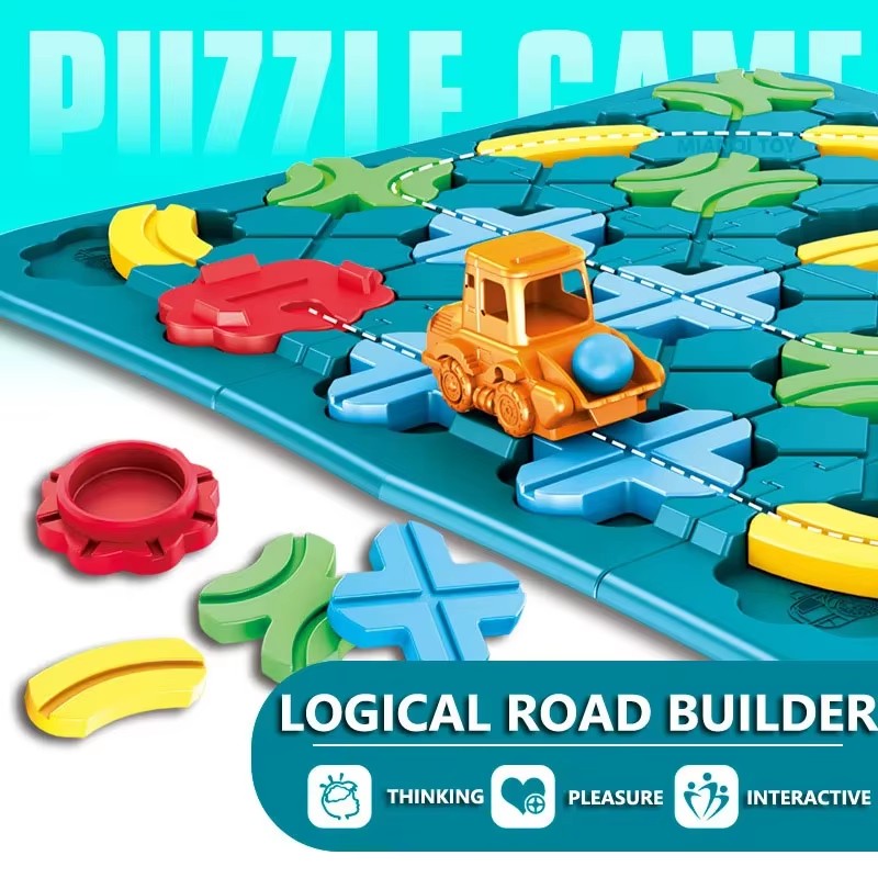 Party Games Board Game - Labyrinthe de route Montessori logique, jeu