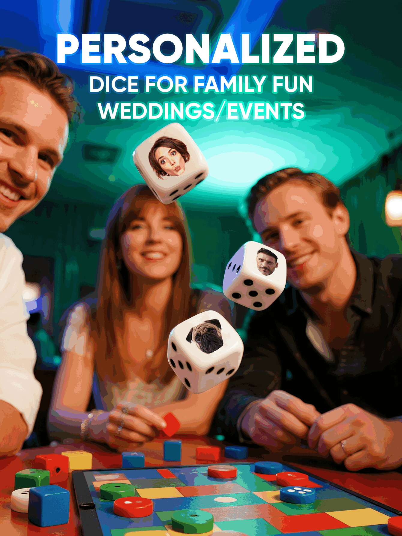 Dés à visage personnalisé, dés - Party Games Easter For Family avis et prix
